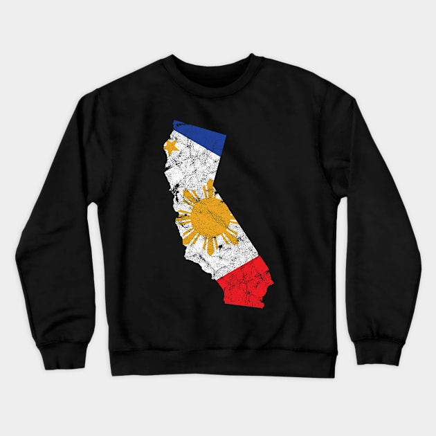 California Filipino American Crewneck Sweatshirt by c1337s